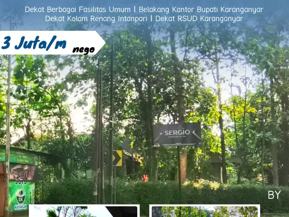 Dijual Tanah Pekarangan di Kota Karanganyar Dekat berbagai Fasilitas Umum