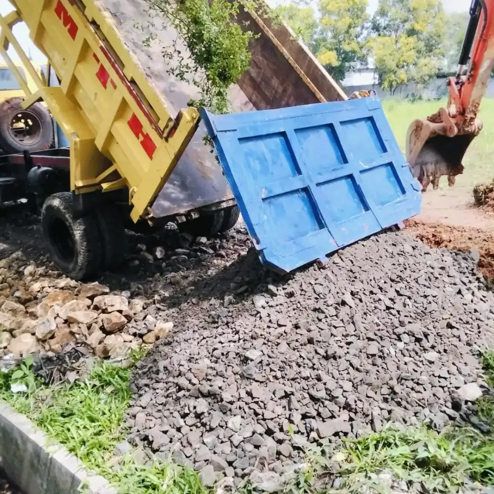 Batu makadam pasir ayak batu split pasir bangka limestone