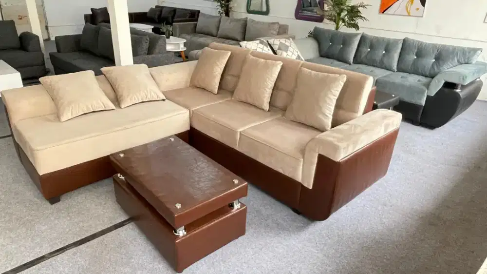 Sofa tamu sudut minimalis, free antar jogja