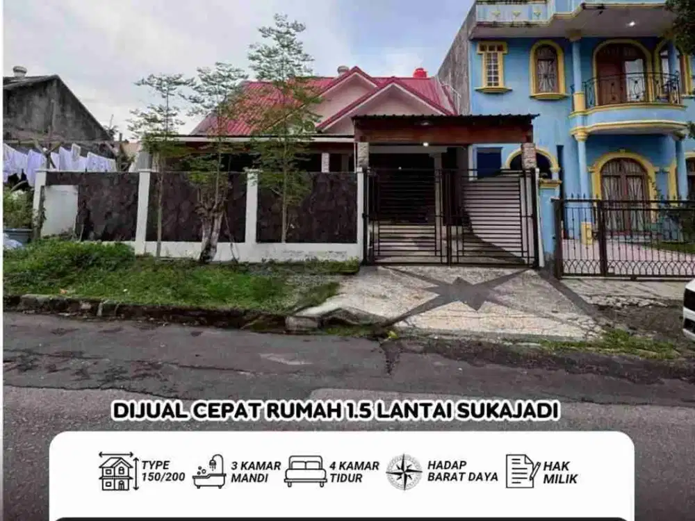 Dijual cepat rumah 1,5 Lantai siap huni sukajadi batam center