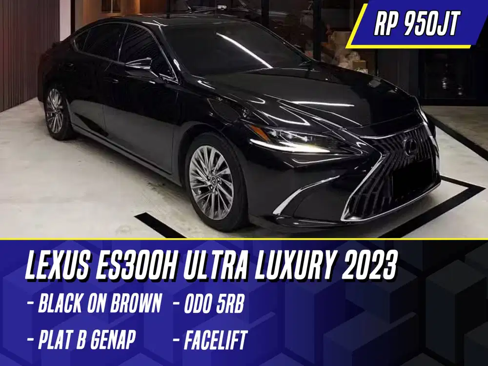 Lexus ES300h Hybrid Ultra Luxury 2023 Facelift Black on Brown Hitam
