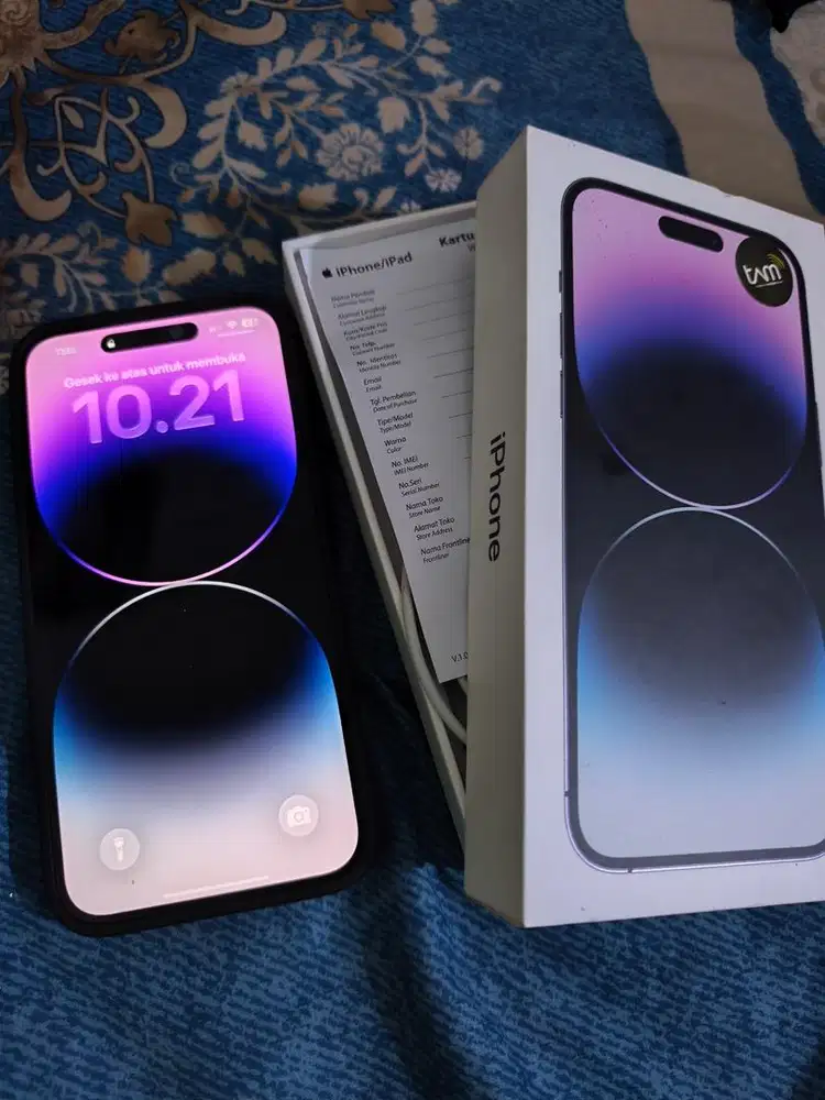 Iphone 14 Promax 128 Deep Purple Ex TAM Indo