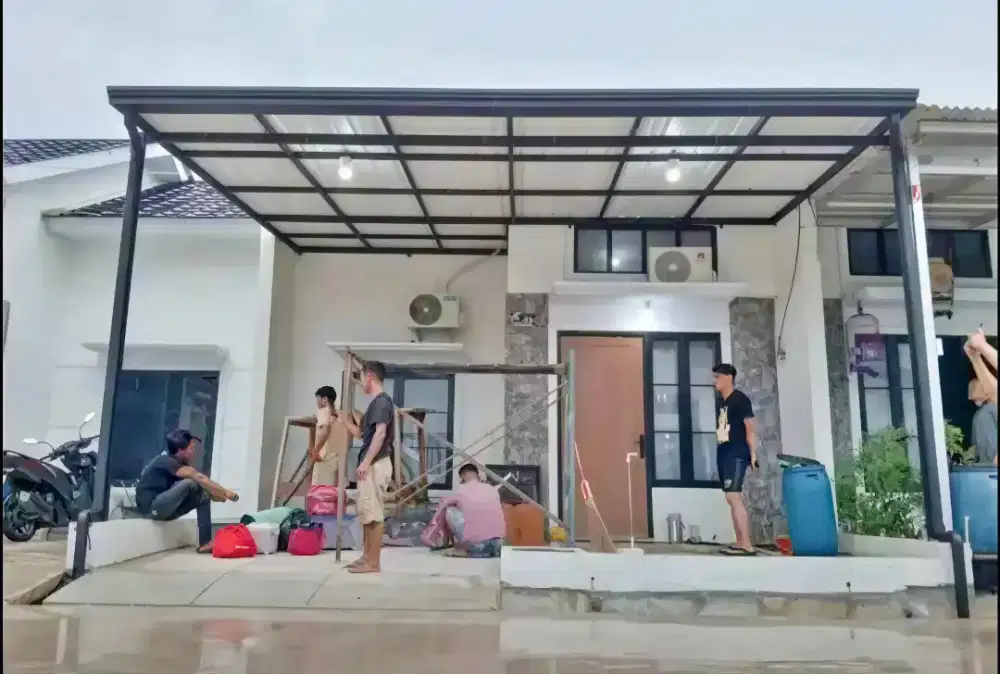 Pasang kanopi baja ringan