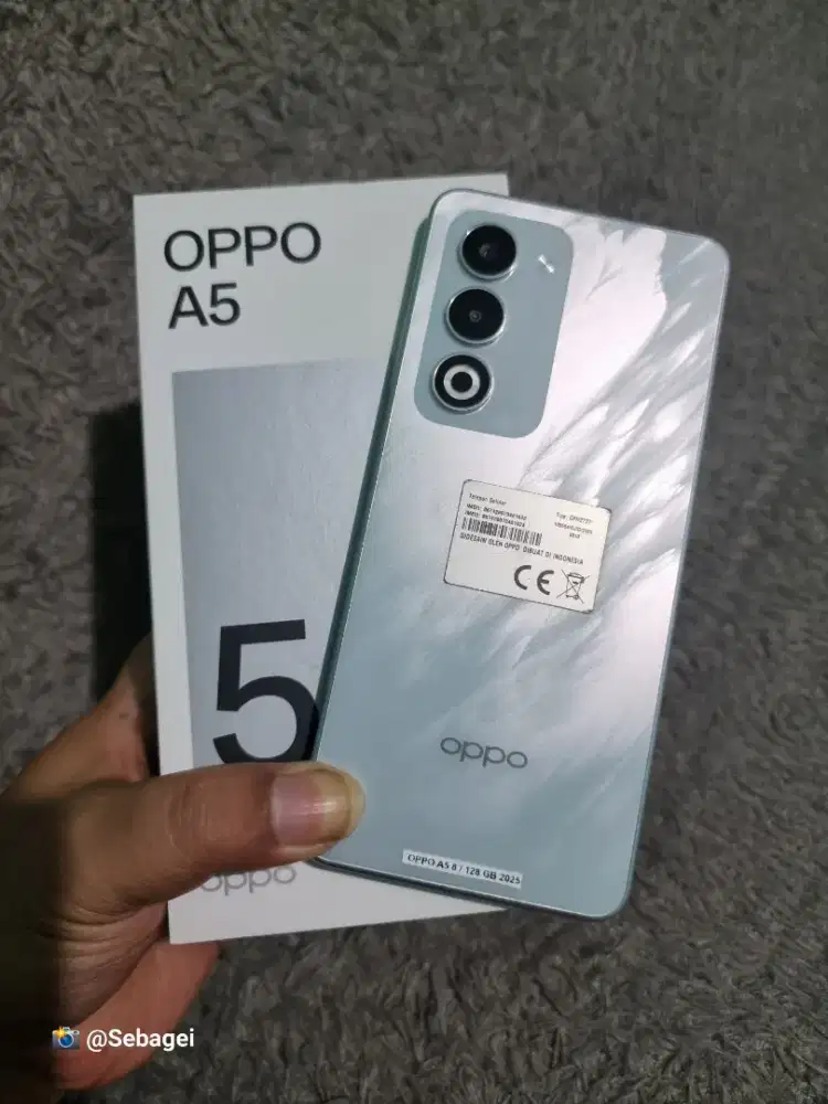 Oppo A5 2025 NFC Ram 16GB 8+8/128GB Garansi, Murah (Lokasi Cicaheum)