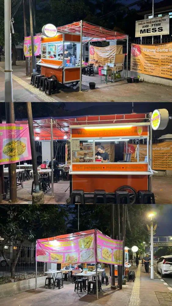 jual gerobak bekas include tenda bongkar pasang