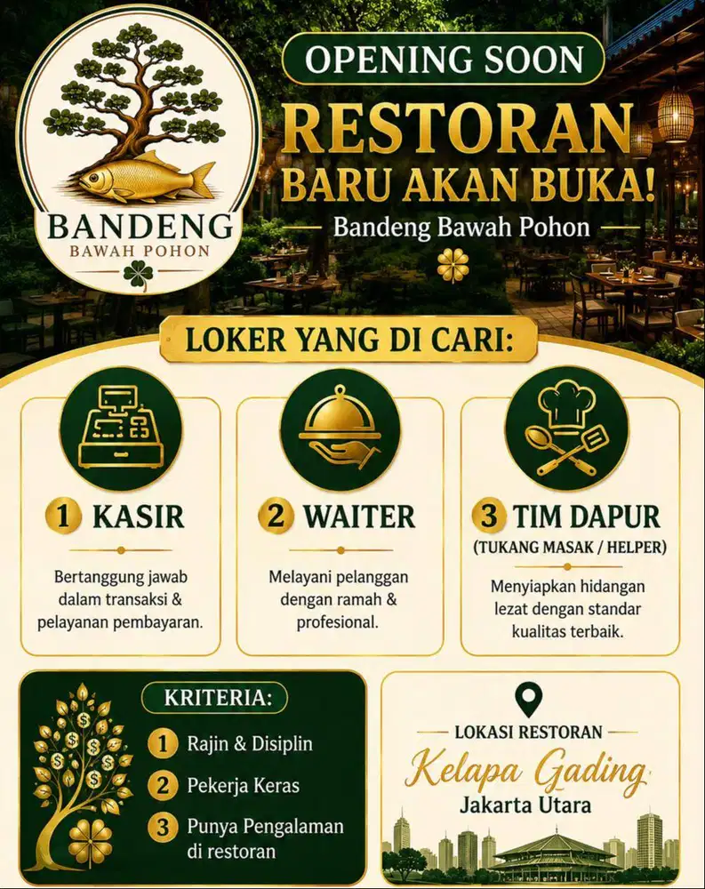 Lowongan Kerja Resto Di Kelapa Gading