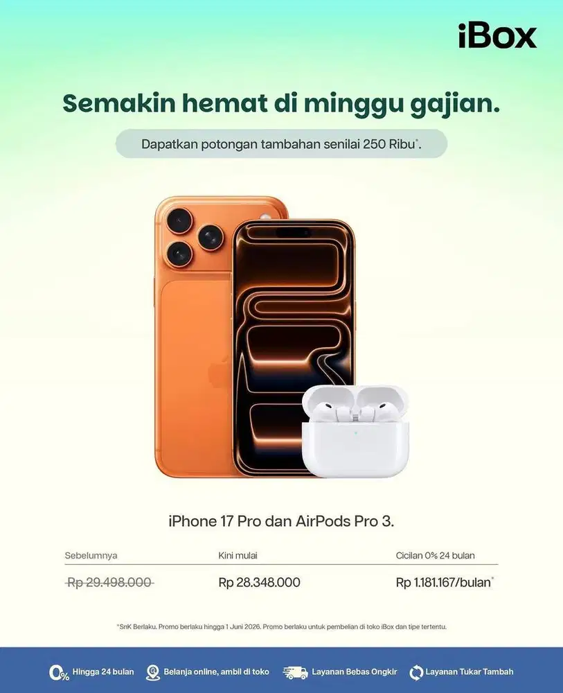 Promo iphone dan airpods diskon hingga 1jtan