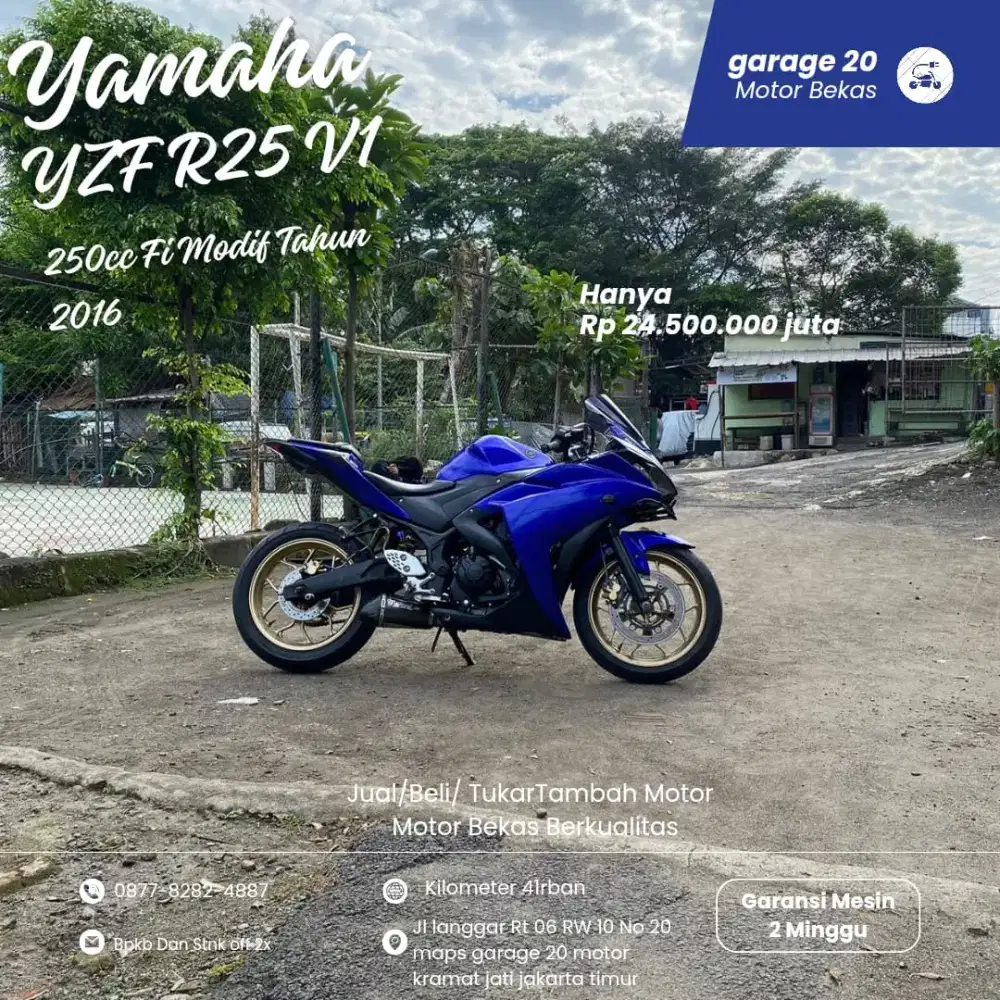 Yamaha Yzf R25 V1 modif fi Tahun 2016