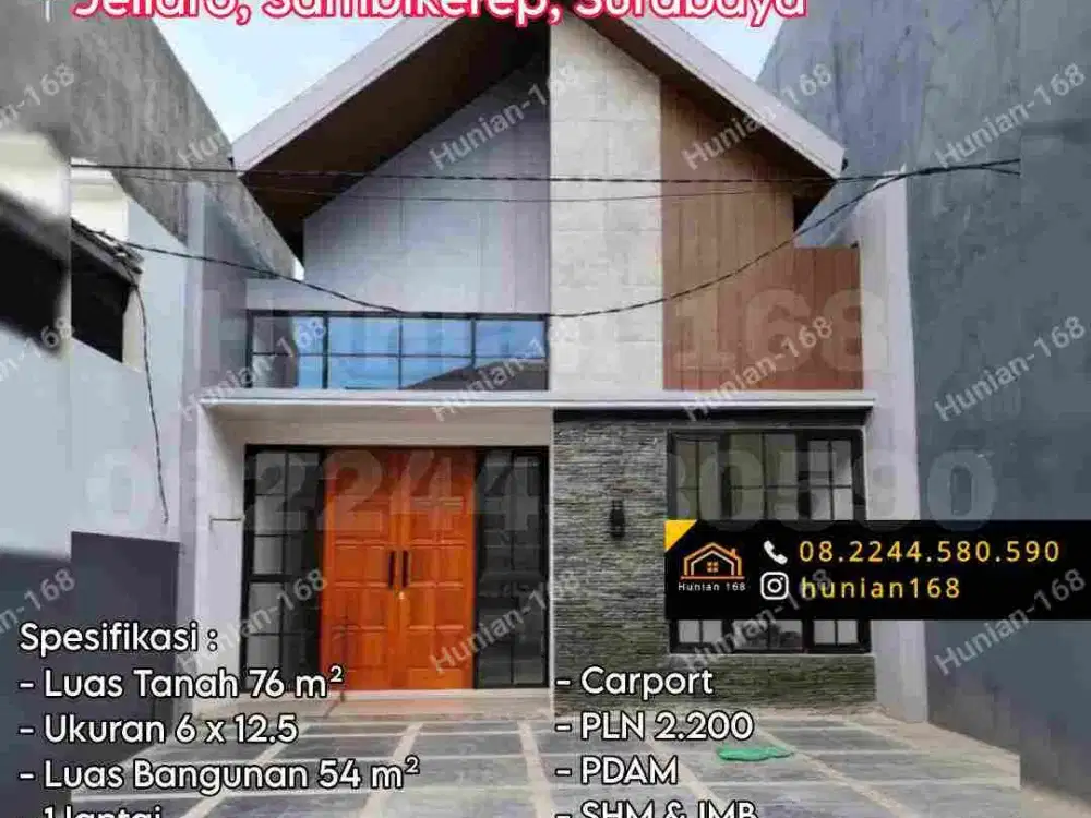 Dijual Jual Rumah Baru Siap Huni Kuwukan Raya Lontar Surabaya Barat Tandes Dukuh Jelidro Lapangan Sambikerep Sememi Benowo Kupang