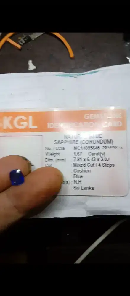 Murah batu blue safir original Srilangka no head ada surat