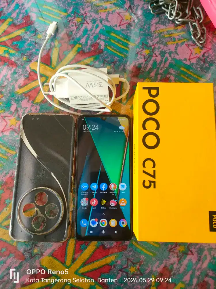 Termurah Poco C75 fullset original ram 6/128 belum pernah service