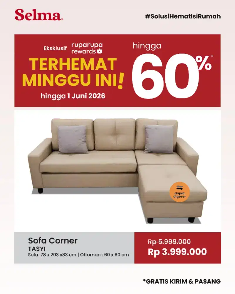 Sofa L 3 Dudukan Tasyi