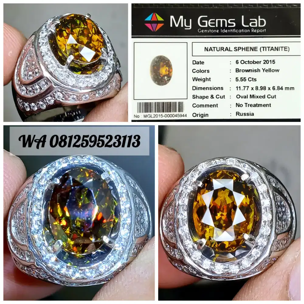 Natural Sphene 5.55cts Clean & Kristal Top Luster
