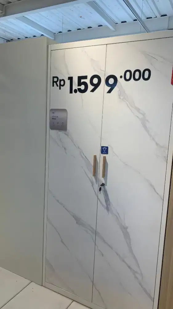 LEMARI 2 PINTU MOTIF MARBLE KELAS SULTAN HARGA GAK SULTAN