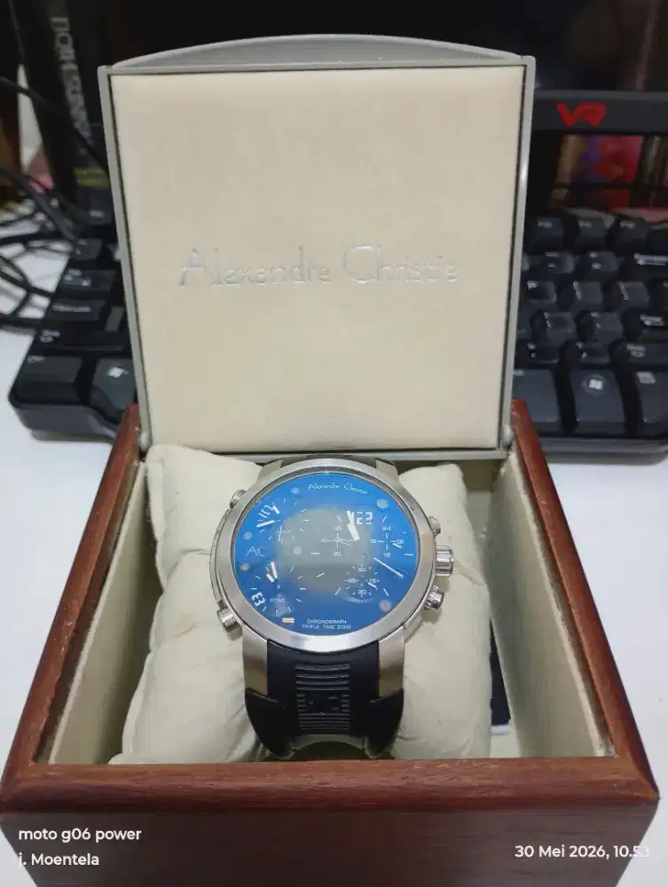 Jam Tangan 3 In 1 Alexandre Christie Chronograph Quartz