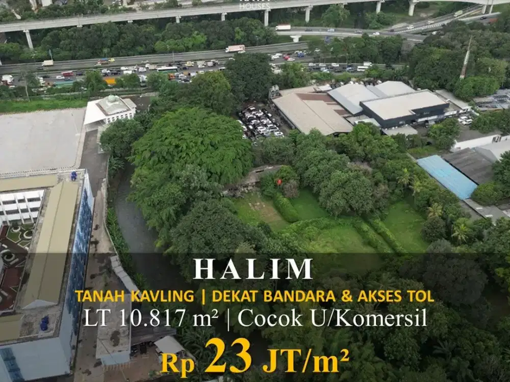 Halim 10817m² Kavling Tanah Strategis Dekat Tol Bandara SHGB, 23jt/m²