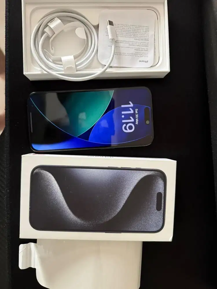 Iphone 15 Pro Blue titanium 256gb unit Digimap Indo
