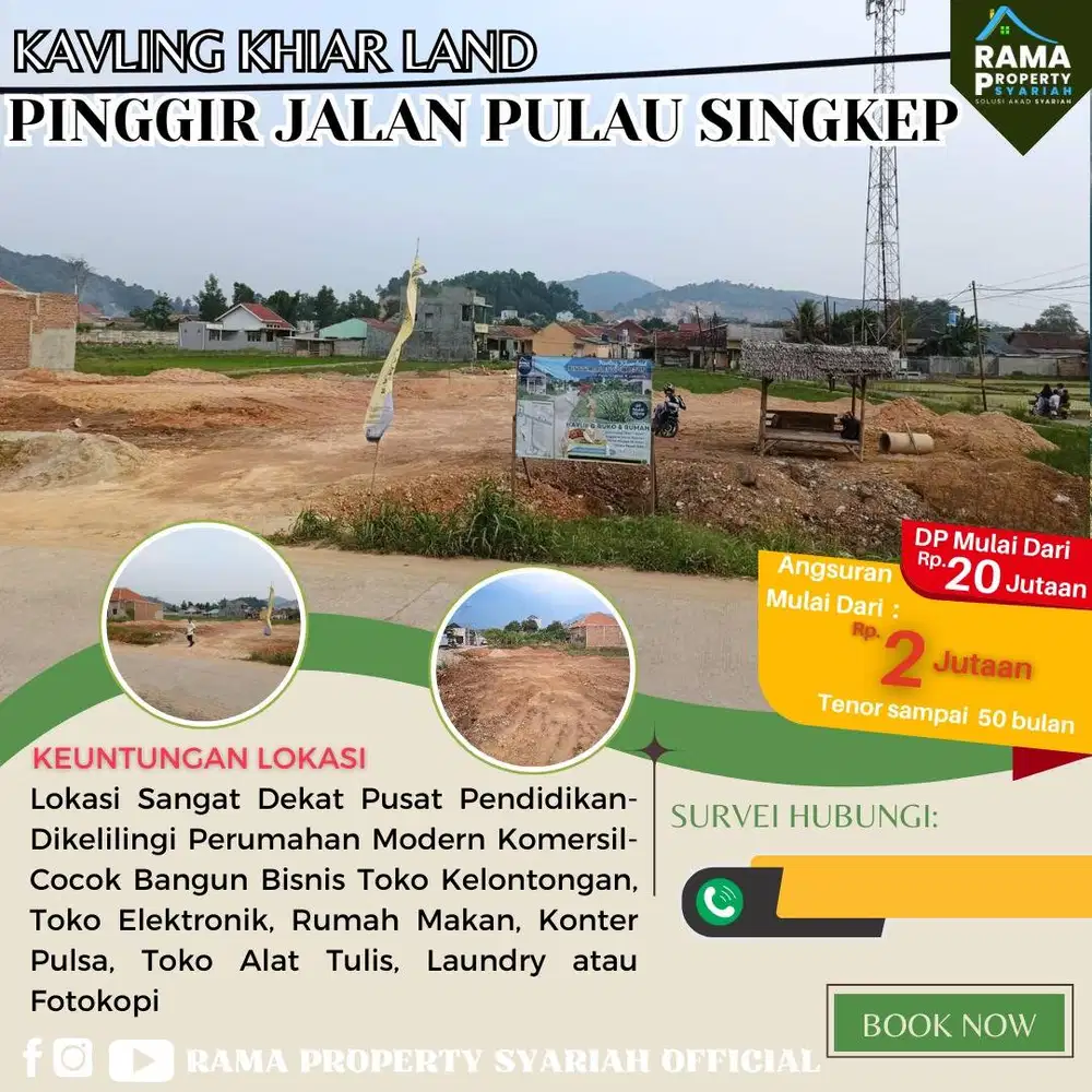 KAVLING SUKARAME PULAU SINGKEP DEKAT KAMPUS UIN N ITERA DP MURAH