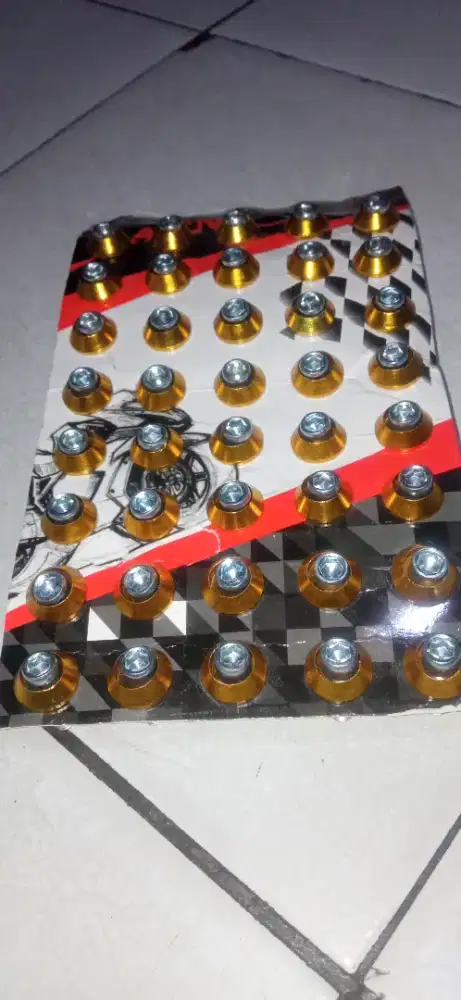 ring monel warna emas untuk aksesoris motor