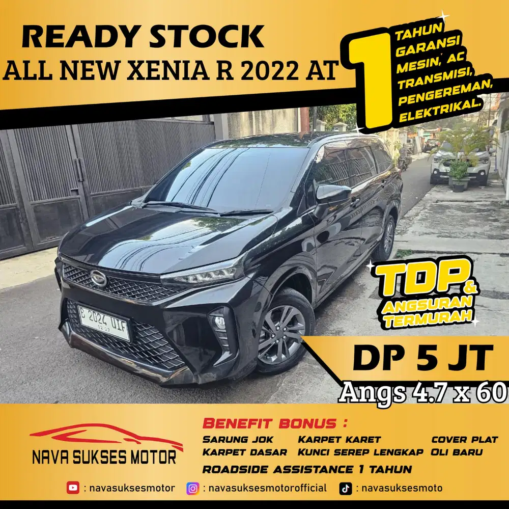 TDP 5 Jt Angs Termurah All New Xenia R 2022 Matic Hitam Low Km LikeNew