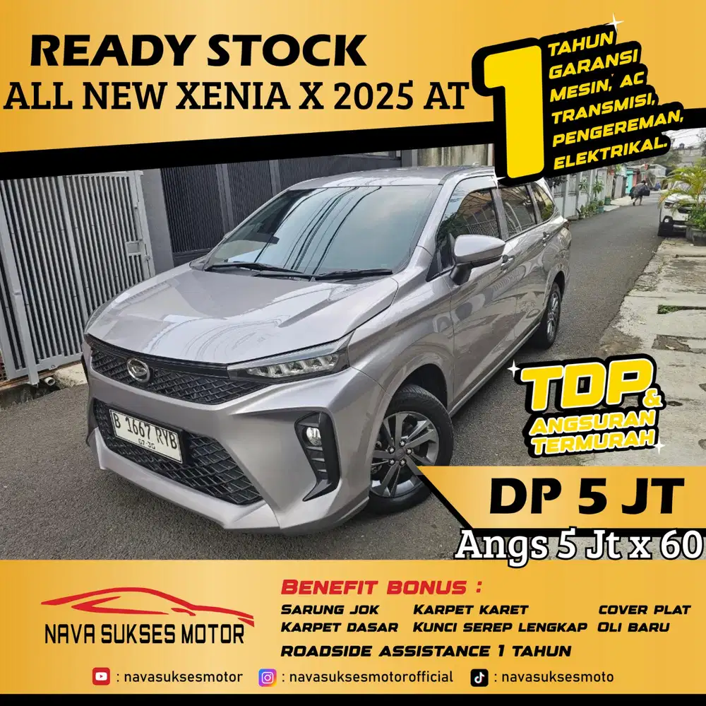 TDP 5 Jt Angs Termurah All New Xenia X 2025 Matic Abu Abu Low Km