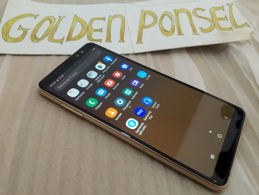 Samsung A8+Plus ORI Amoled Ram6/64Gb.Golden Ponsel