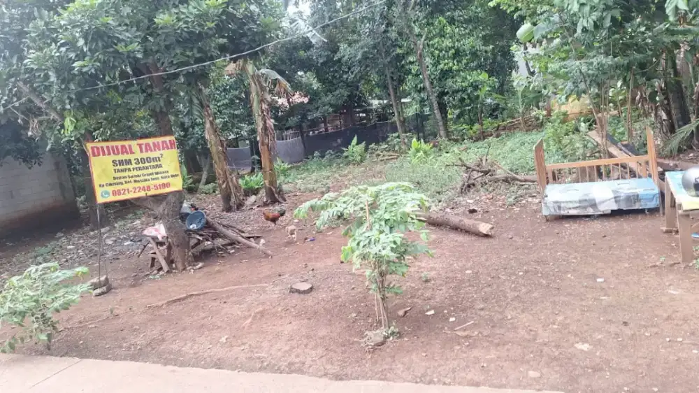 Tanah Dijual 300 mtr Bebas banjir