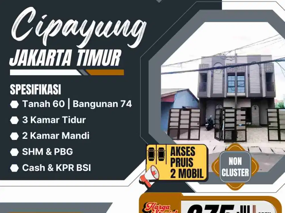 Dijual Rumah Siap Huni Cipayung Jakarta Timur