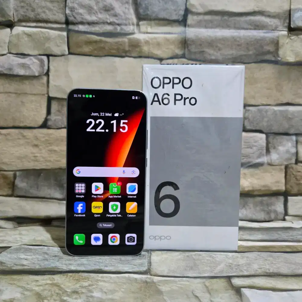 Oppo A6 Pro 4G 8/256 Titanium Fullset Segel Normal Mulus 98%,Garansi