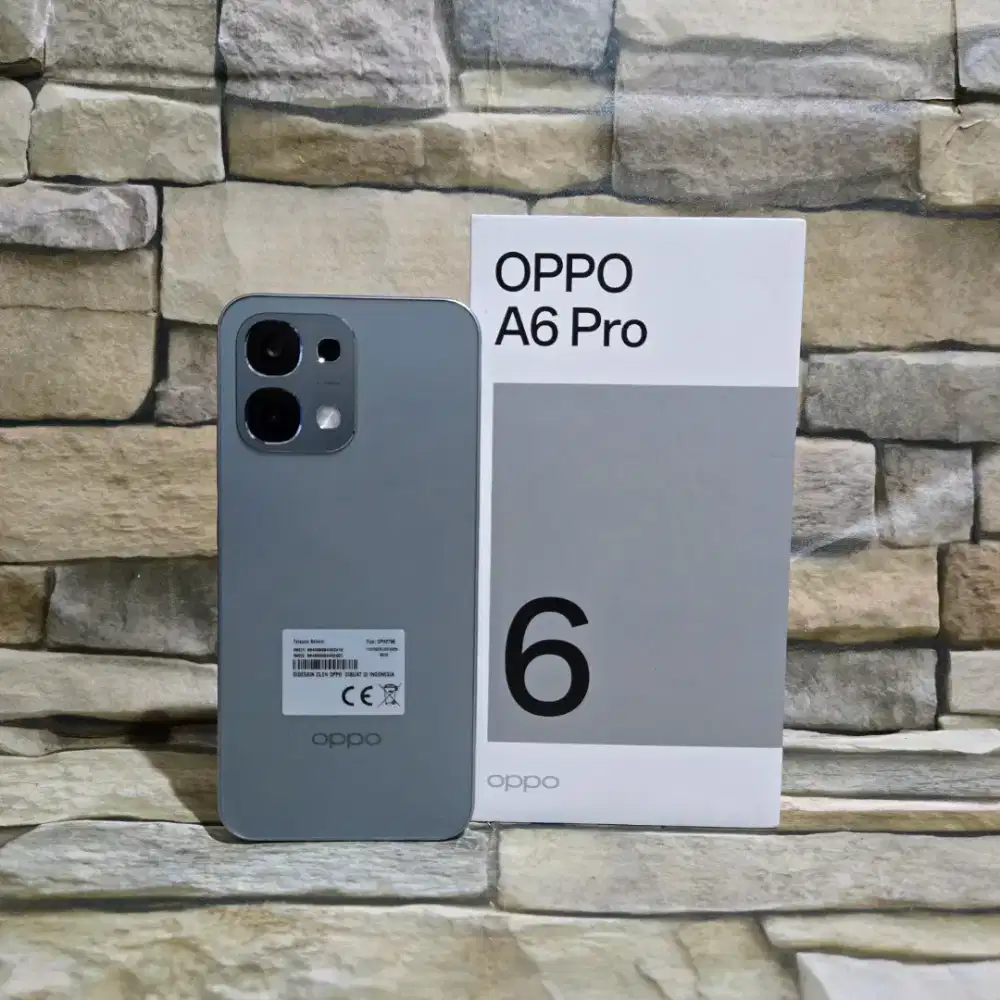 Oppo A6 Pro 4G 8/128 Titanium Fulset segel mulus 98% Garansi panjang