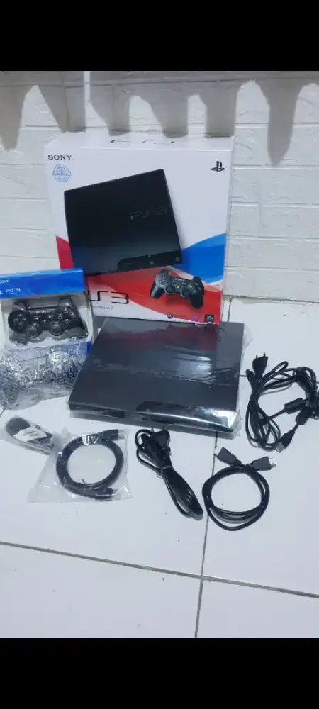 Ps3 slim 160-1tb hrga murah kelengkpan baru
