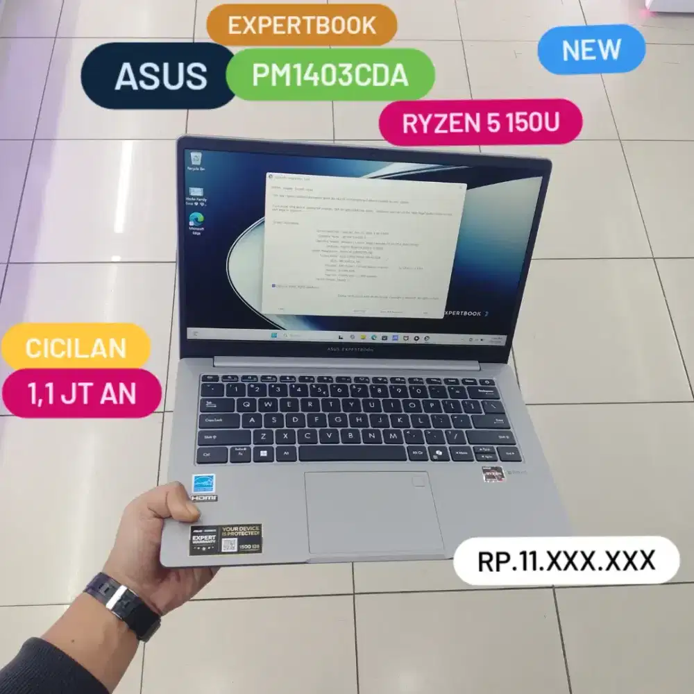 Asus Expertbook PM1403CDA Ryzen 5 150 Garansi Resmi Cash / Kredit