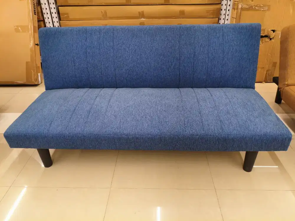 Selma Sofa Bed Fabric Biru | Sofa Lipat Minimalis Multifungsi