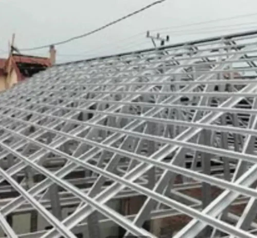 Kontruksi bongkar pasang atap baja ringan dan plavon pvc dll