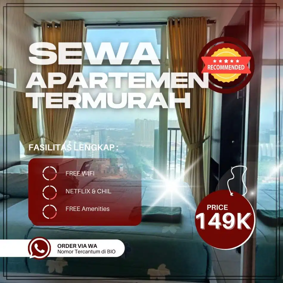 Sewa apartemen Harian/Transit TREEPARK CITY Tangerang Termurah
