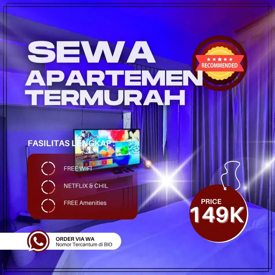Sewa apartemen Harian/Transit TREEPARK BSD Serpong Tangerang Termurah
