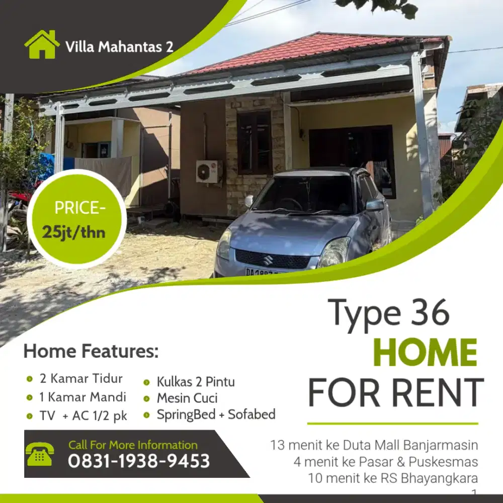 Rumah type 36 tanpa perantara