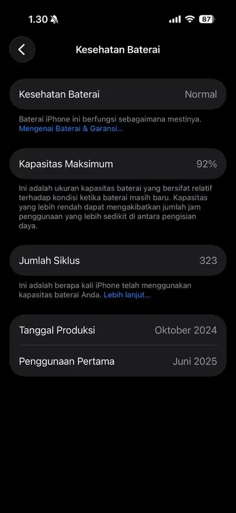 Iphone 16 Pro 128 ex-blibli