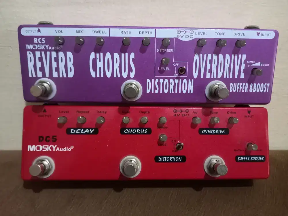 Efek gitar multi stompbox Mosky RC 5 dan  Mosky DC 5