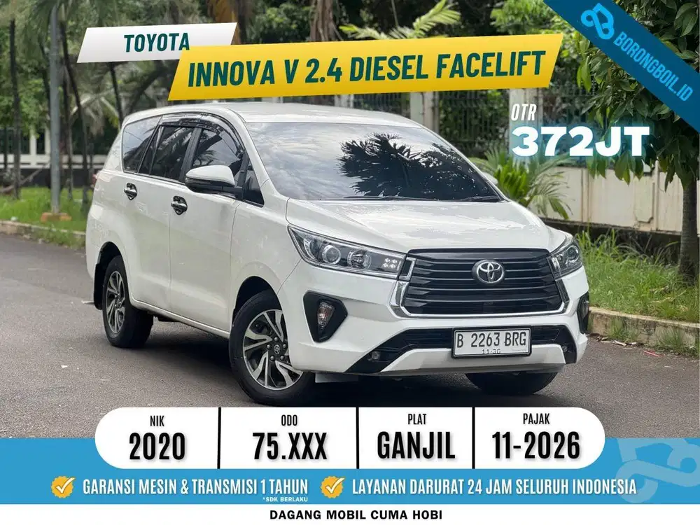 [TANGAN PERTAMA] Innova V 2.4 Diesel 2020 Facelift Putih Metalik