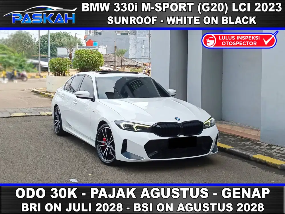 GARANSI PABRIK-2028 BUNGA=4% GENAP Odo=30k BMW 330i M SPORT PRO 2023