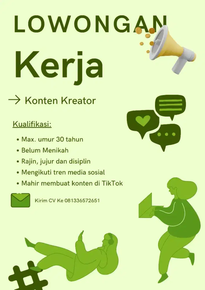 Dibutuhkan Konten kreator