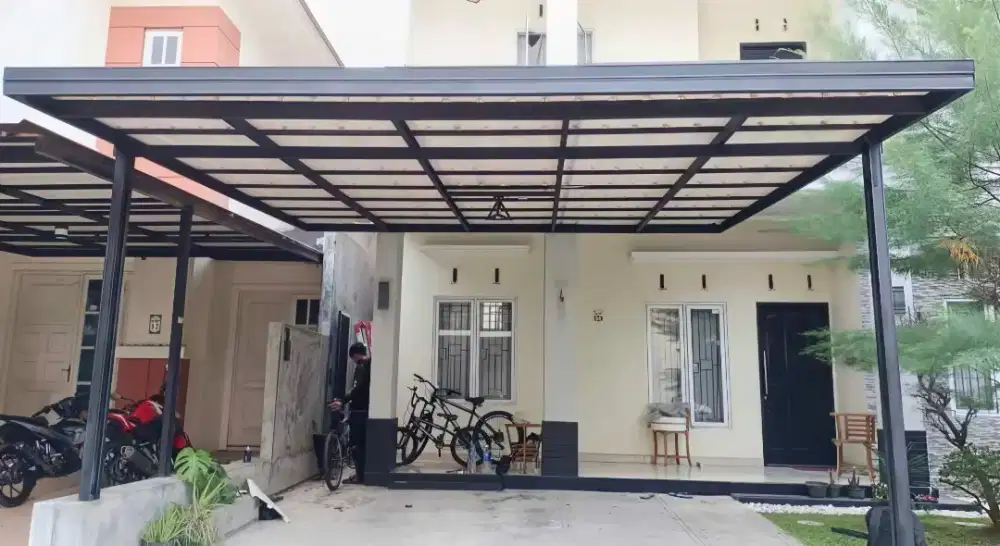 Pasang kanopi baja ringan