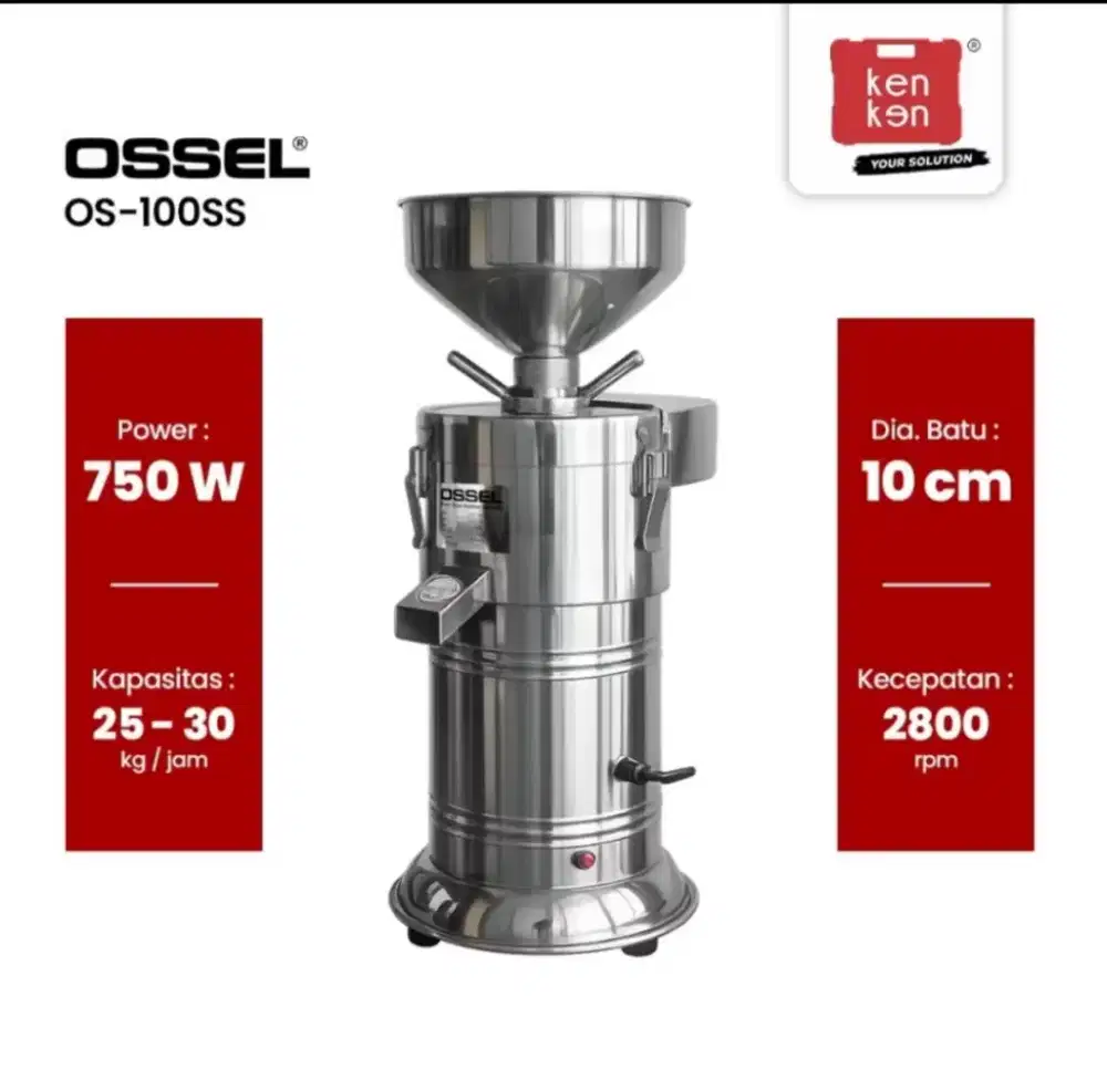 Mesin pembuat susu kedelai (soya maker) listrik merk Ossel OS-100-SS
