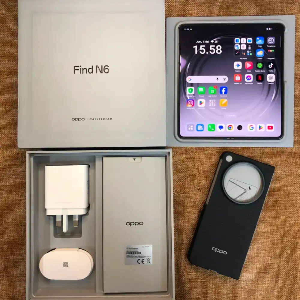 Global Version Oppo Find N6 5G 16/512GB Stellar Silver pajak resmi