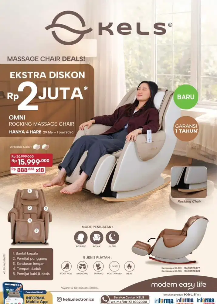 Promo Cashback Kursi Pijat di Informa Sultan Agung