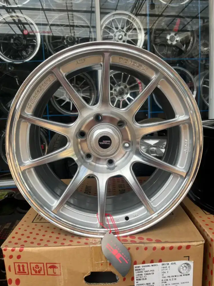 Wedssport tc105x ring 18 lebar 9 pcd 6x139,7 ET 0 silver polish