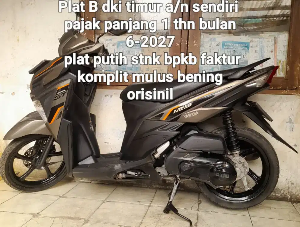 Yamaha Mio Soul GT 2018 blue core 125 cw asli abu2 B dki timur pjk pjg