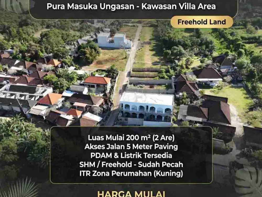 Tanah Kavling Siap Bangun SHM Pecah di Kawasan Villa Ungasan Bali
