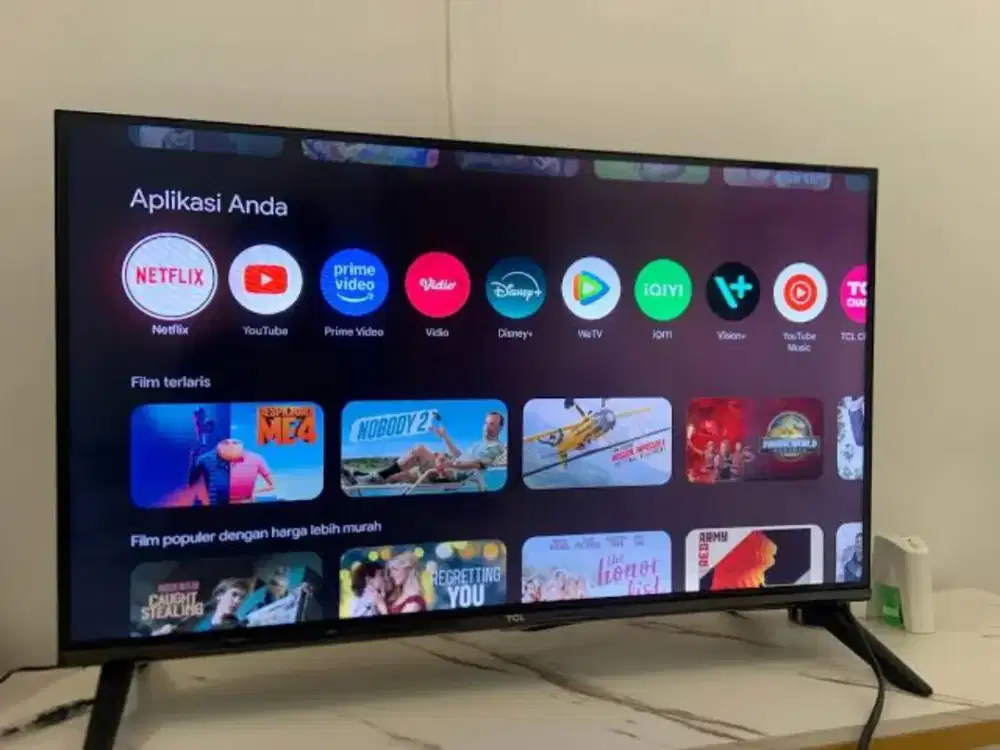 Tv Google TCL 32in G9 Remot ORI dusnya masih ada